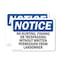Signmission No Hunting Fishing Or Trespassing Without OSHA Notice Sign, Vinyl Decal, 7in W x 5in L, 2PK OS-2PACK-NS-D-57-L-14664 - alternate 1